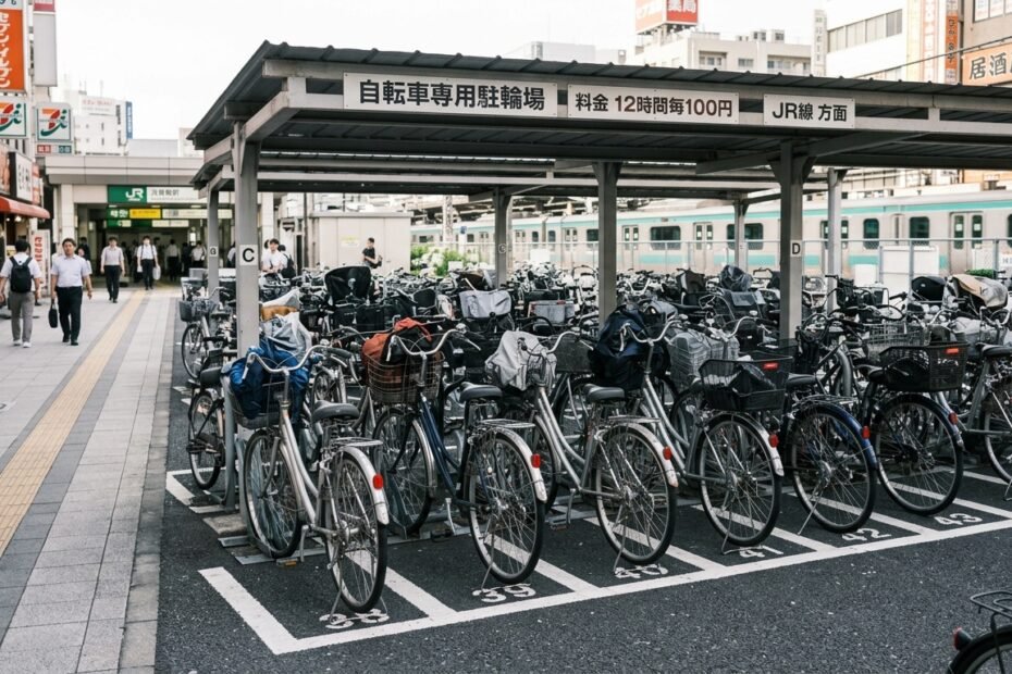 estacionamento de bicicleta no japão