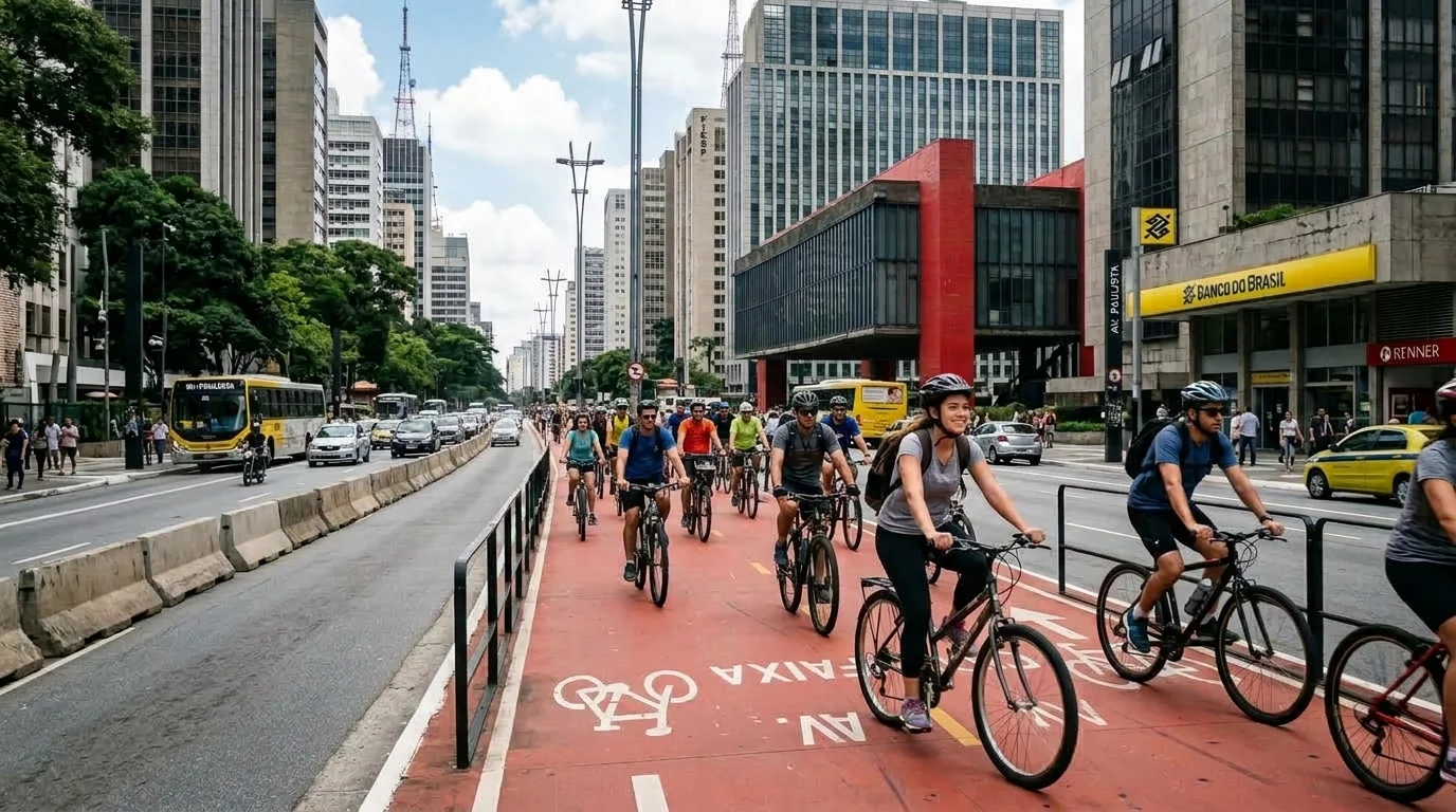 aumenta o número de ciclistas em SP