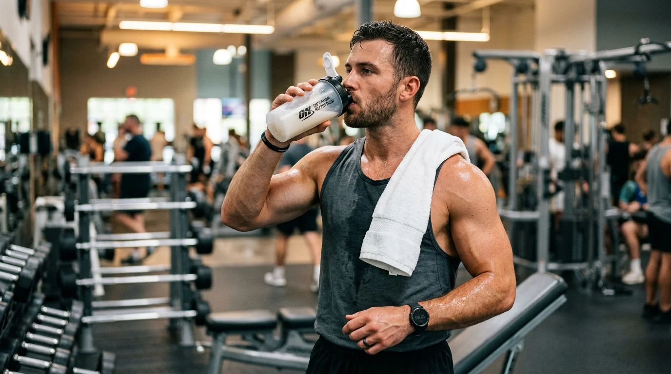 homem usando creatina para ganhar massa muscular